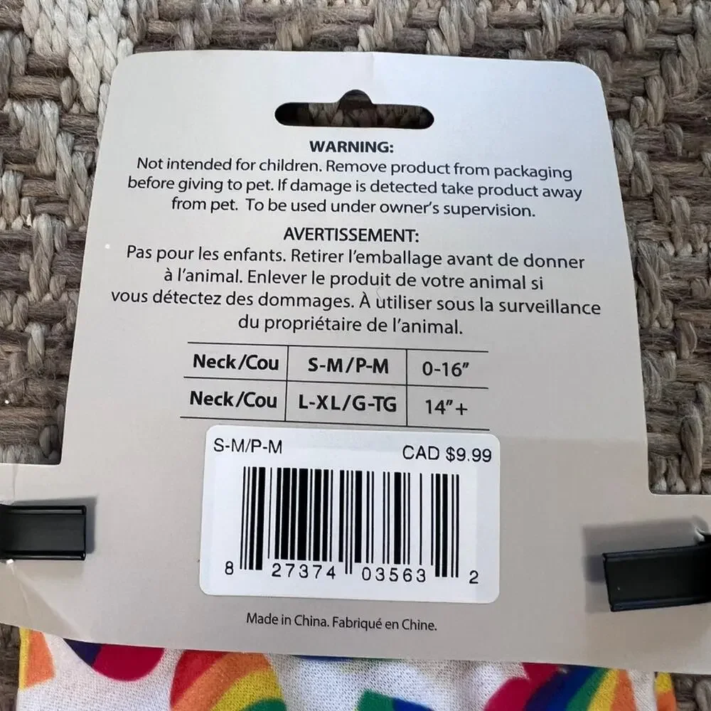 Dog Bandana Print: Rainbow hearts Sz S-M